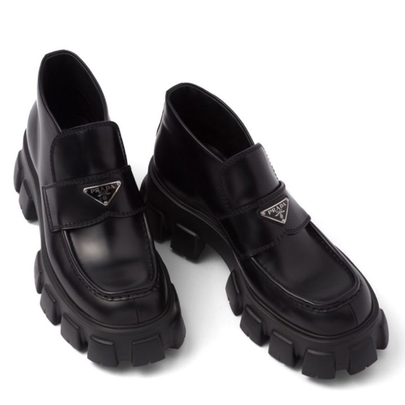 Prada Monolith Leather Loafers Mens - Picture 2 of 7